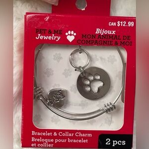 New with tag BRACELET & COLLAR CHARM BY PET & ME Braclet says “FUR BABY” CHARM 🐾